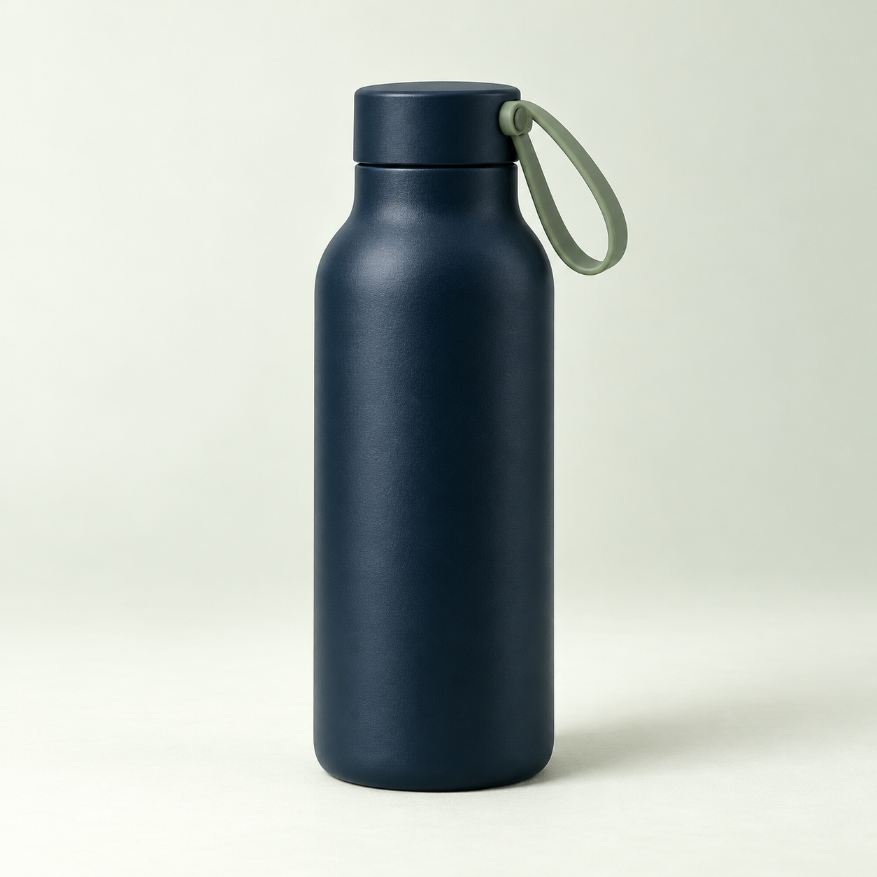 Matte navy reusable sports water bottle