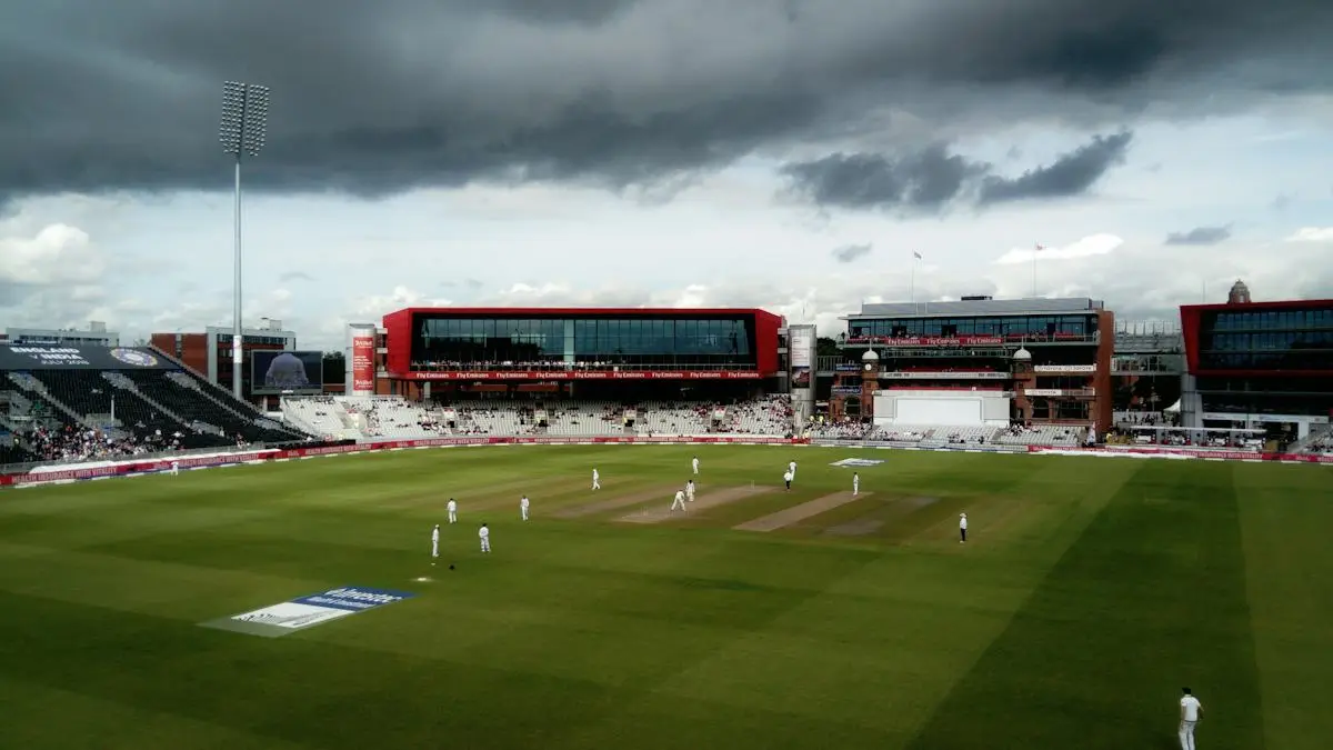 Cricket ground during a competitive fixture